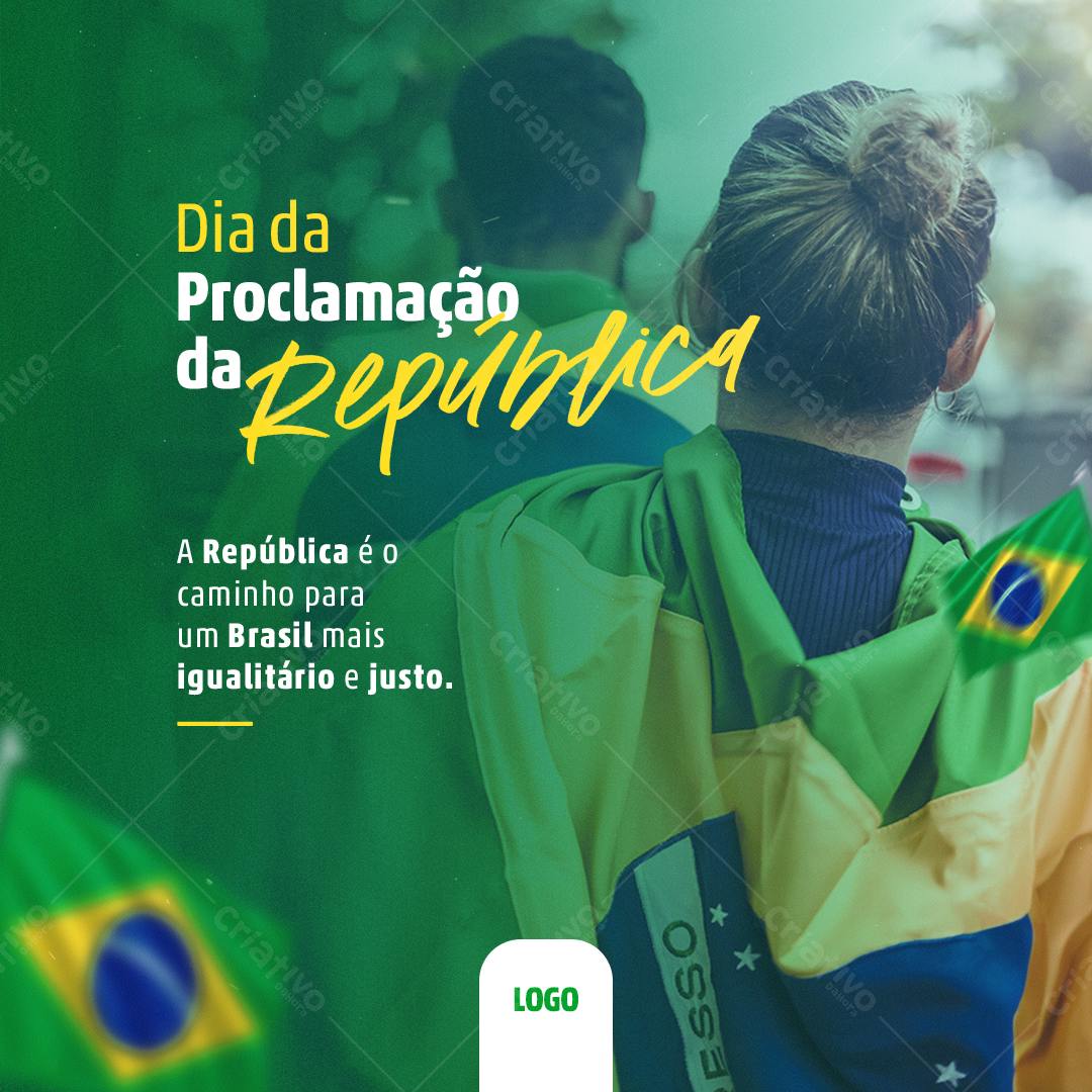 Post para Dia da Proclamação da República PSD Editável