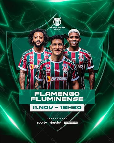 Jogo do Flamengo Transmissão ao Vivo Mundial de Clubes Futebol Social Media  PSD Editável [download] - Designi
