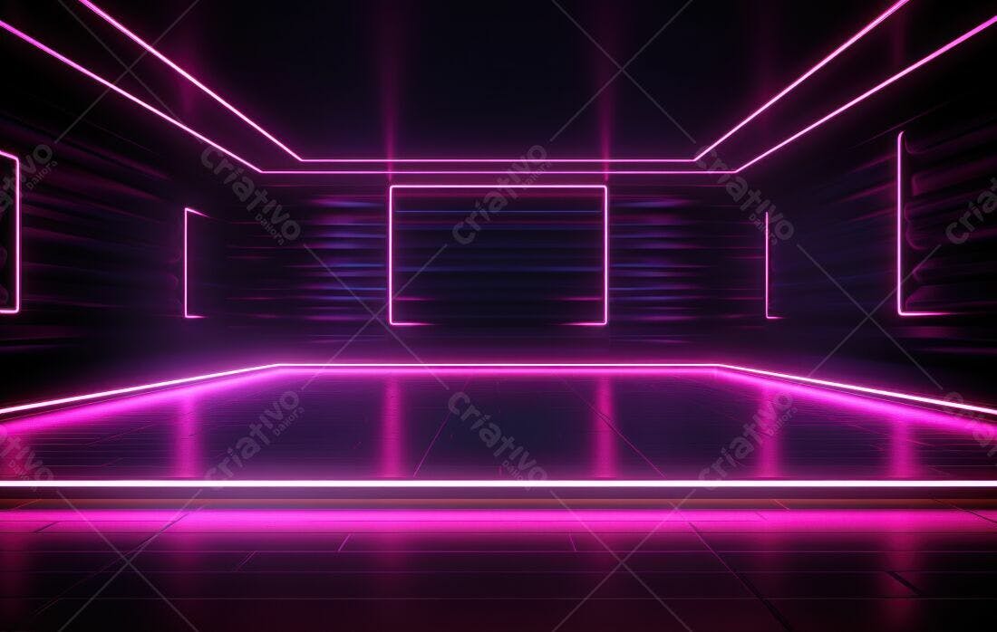 Ambiente Neon Rosa Escuro Moderno