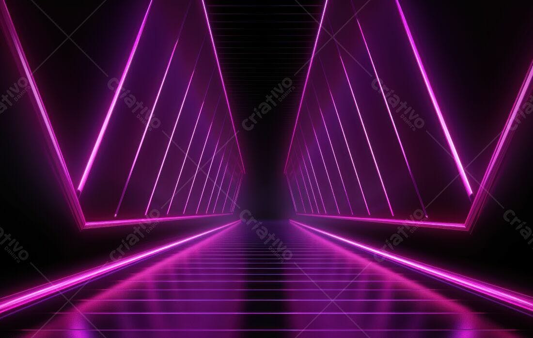 Túnel Neon Rosa Escuro