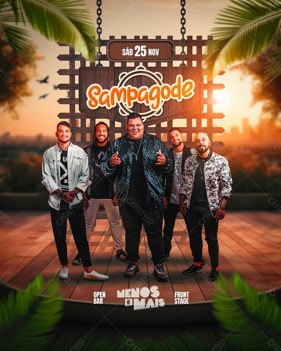 Flyer para Show Sampagode PSD Editável