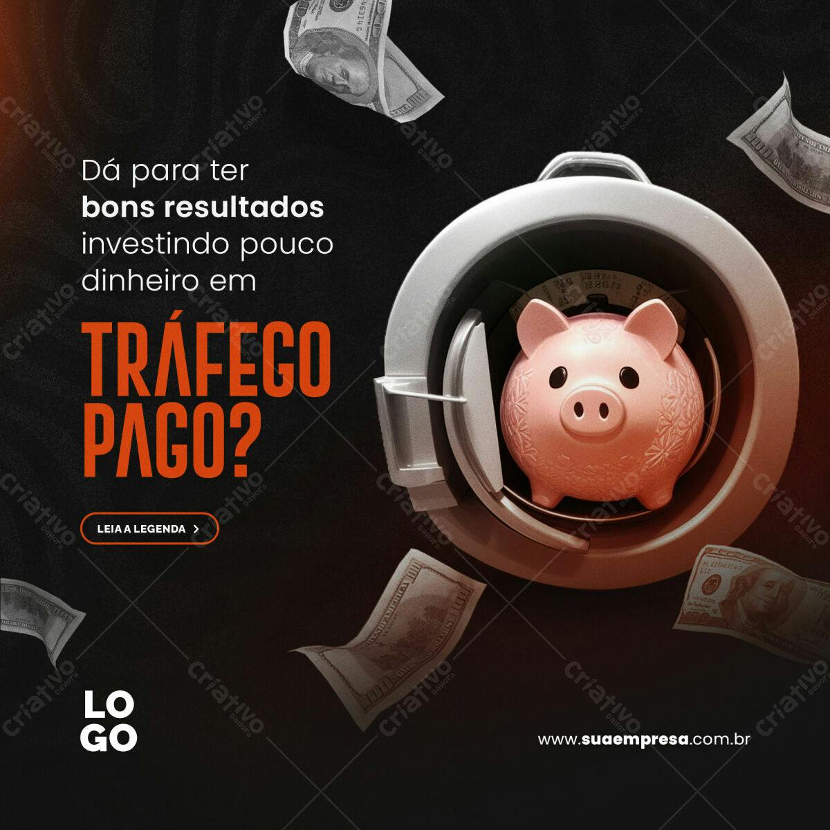 Post para Tráfego Pago PSD Editável