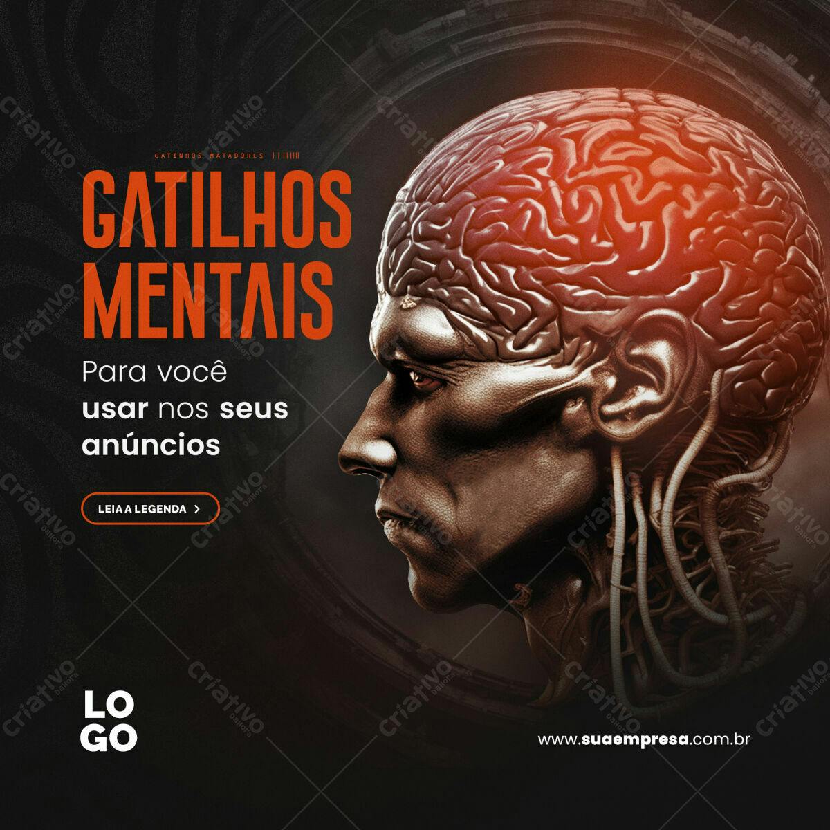 Post para Redes Sociais Gatilhos Mentais PSD Editável