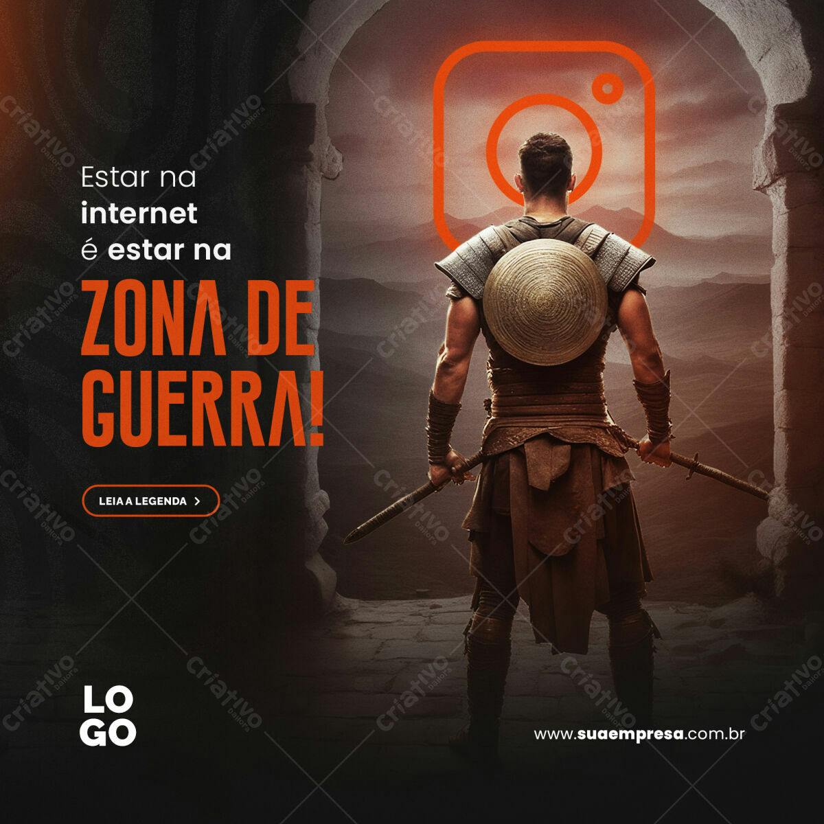 Post Instagram Guerreiro PSD Editável