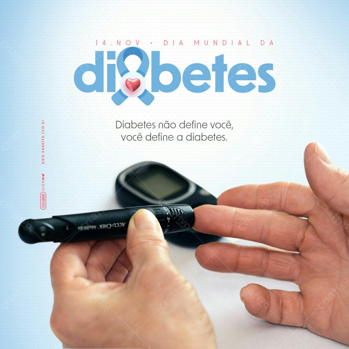 Post para Dia Mundial do Diabetes PSD Editável