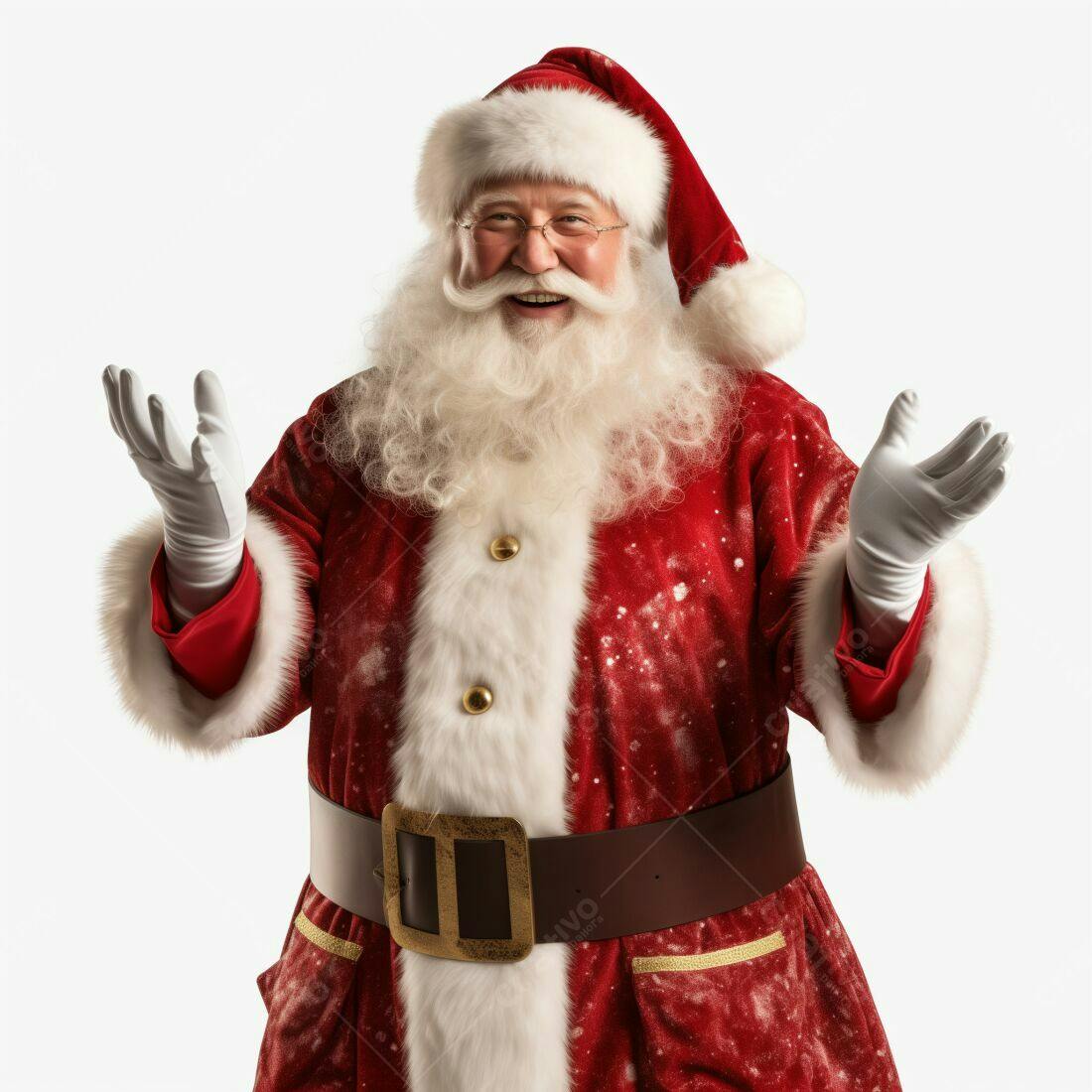Papai Noel alegre com braços abertos Natal