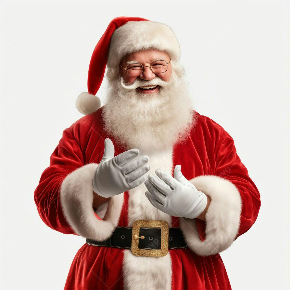 Papai Noel alegre natalino gestos