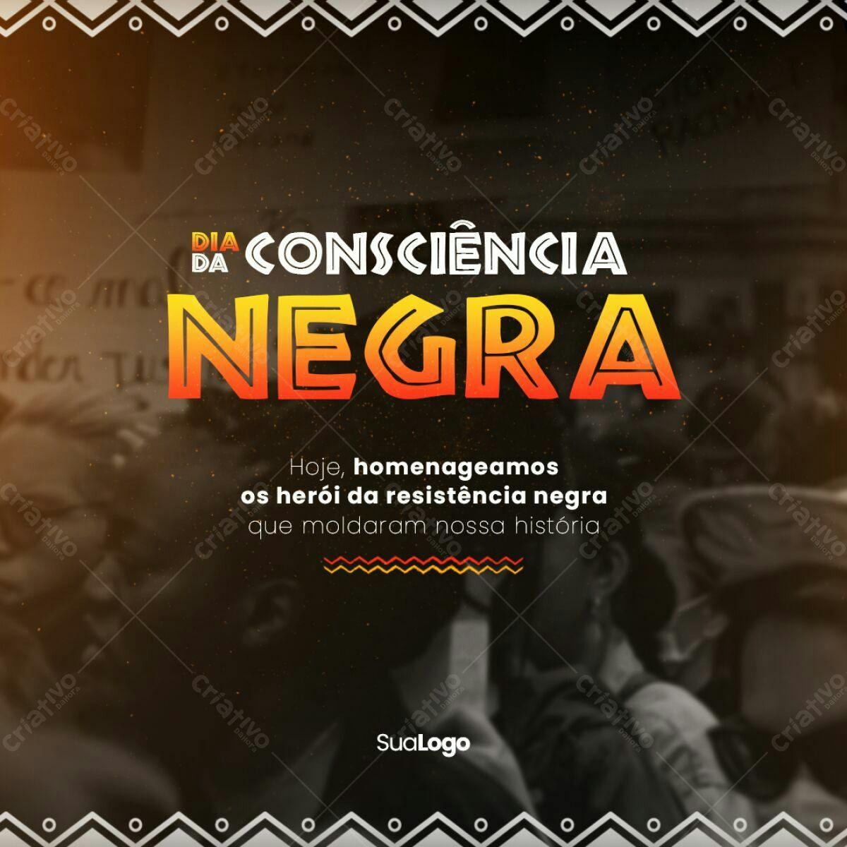 Post para Dia da Consciência Negra PSD Editável