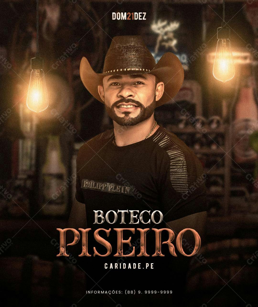 Flyer Boteco Piseiro PSD Editável