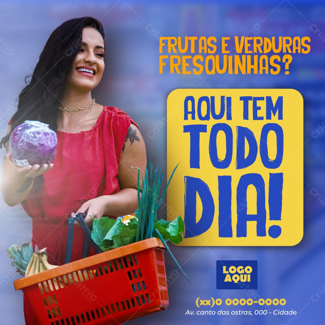 Postagem Mercado Orgânico PSD Editável