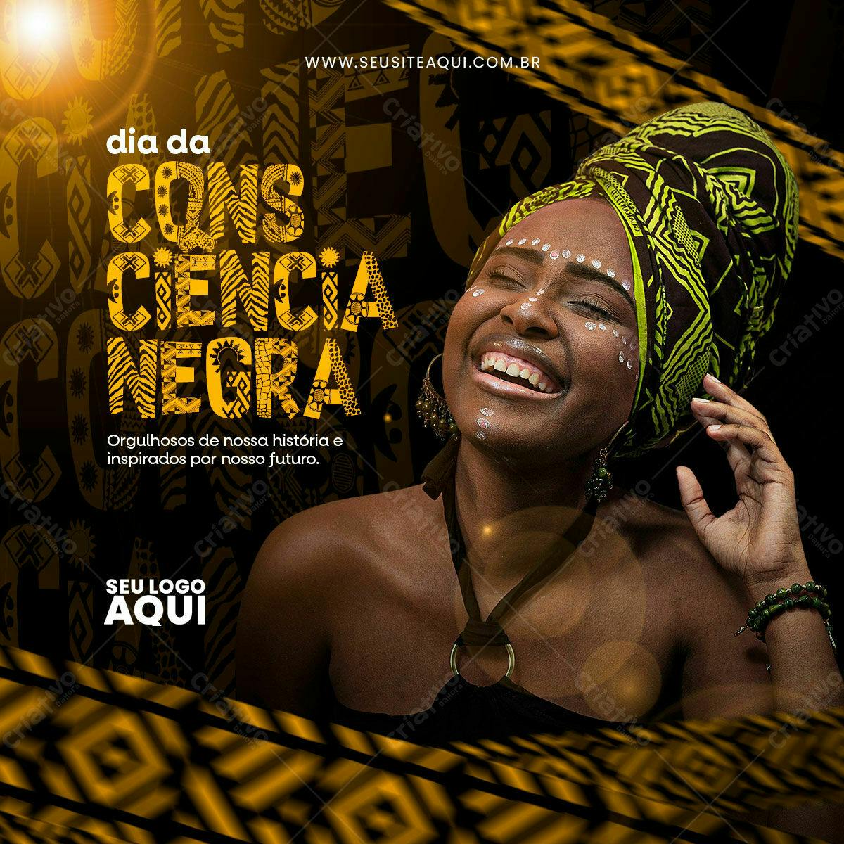 Flyer Dia da Consciência Negra PSD Editável