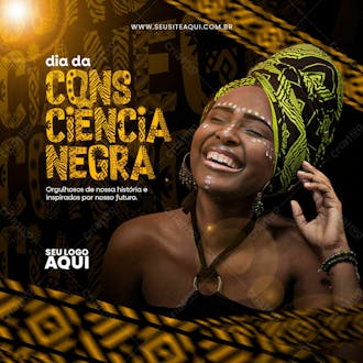 Dia da consciência negra | 20 de novembro | combate ao preconceito | post feed