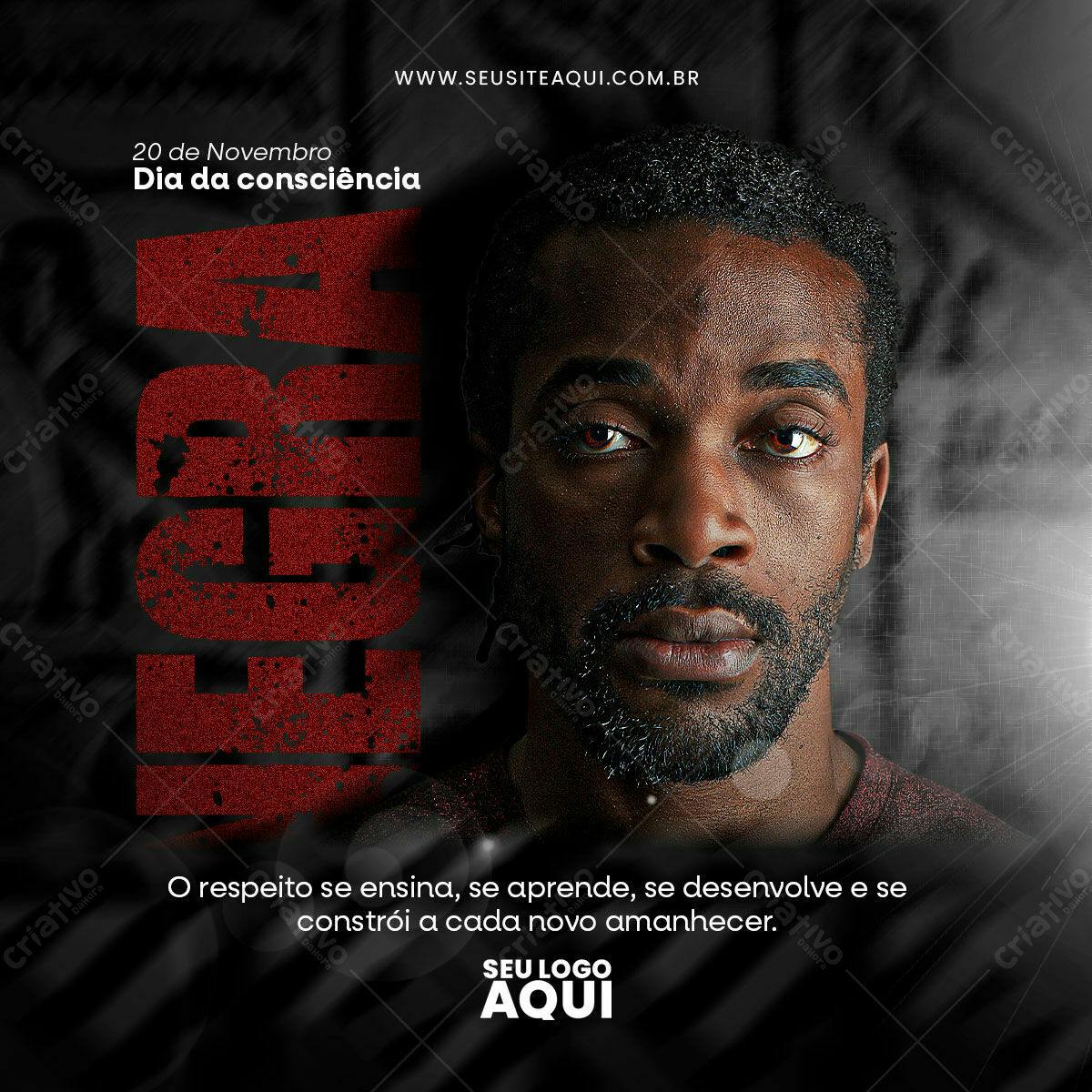 Post para Dia da Consciência Negra PSD Editável