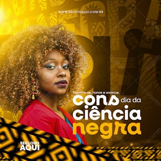 Dia da consciência negra | 20 de novembro | combate ao preconceito | post feed