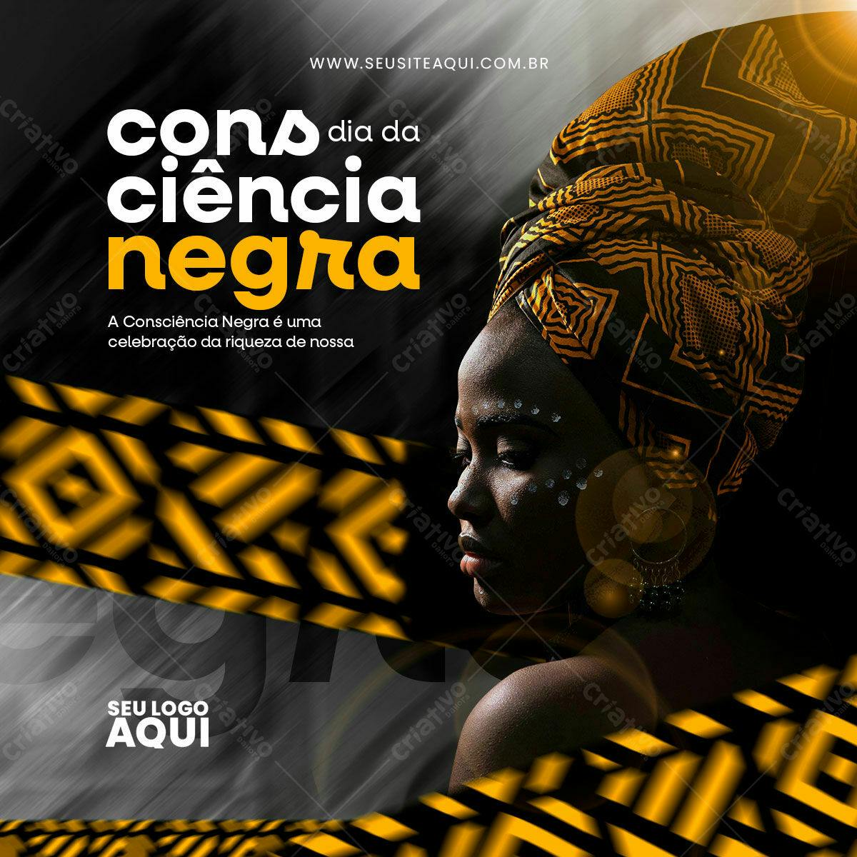 Post para Consciência Negra PSD Editável