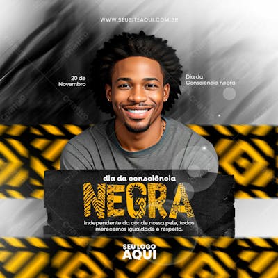 DIA DA CONSCIÊNCIA NEGRA | 20 DE NOVEMBRO | COMBATE AO PRECONCEITO | POST FEED