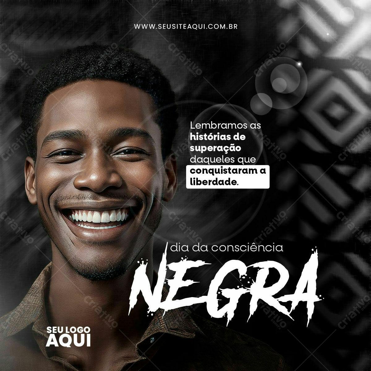 Post para Dia da Consciência Negra PSD Editável