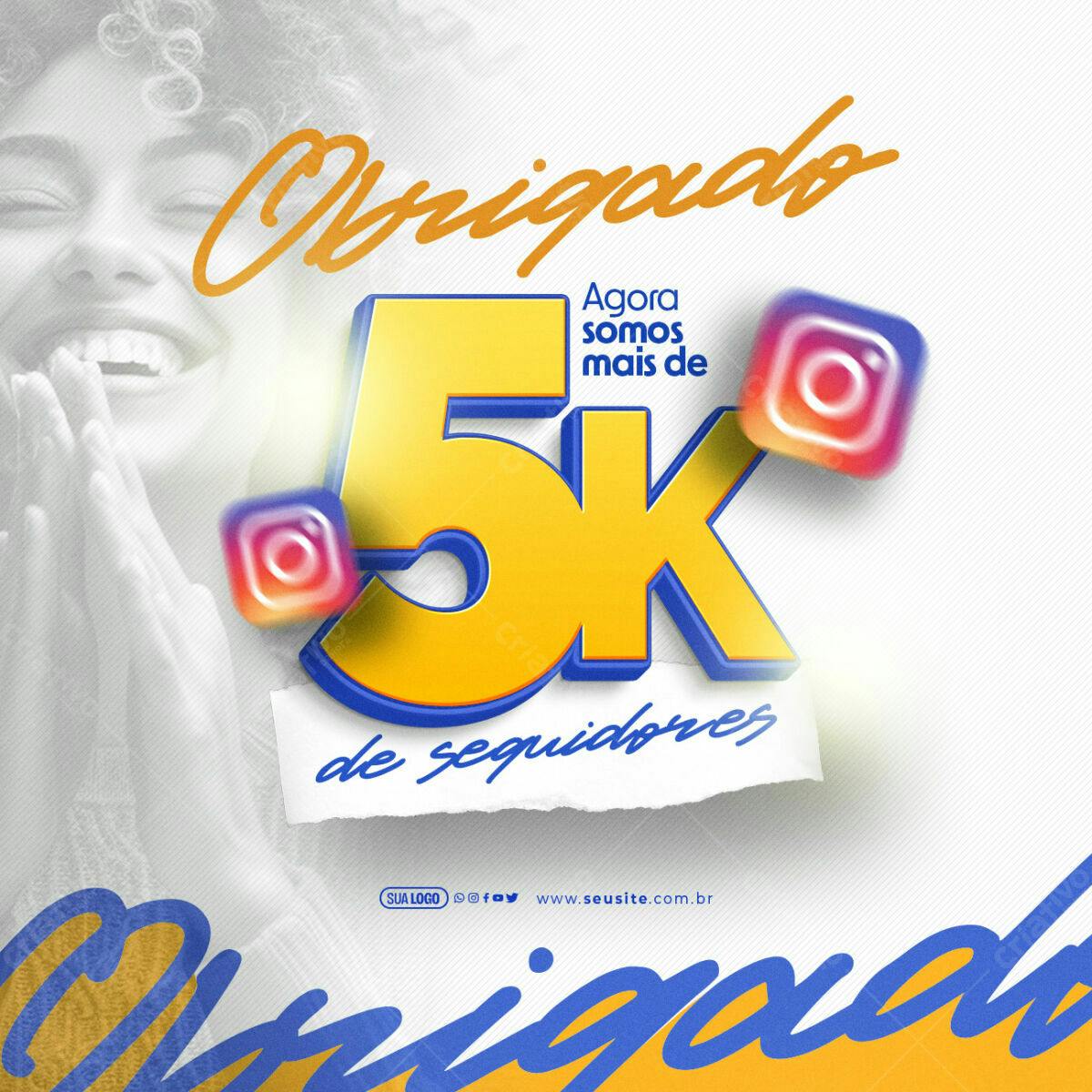 Postagem 5k Seguidores Instagram PSD Editável
