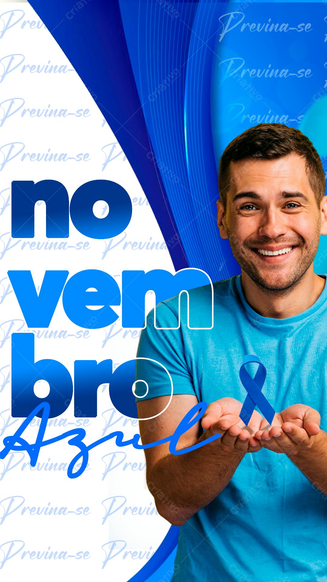 Flyer Novembro Azul PSD Editável