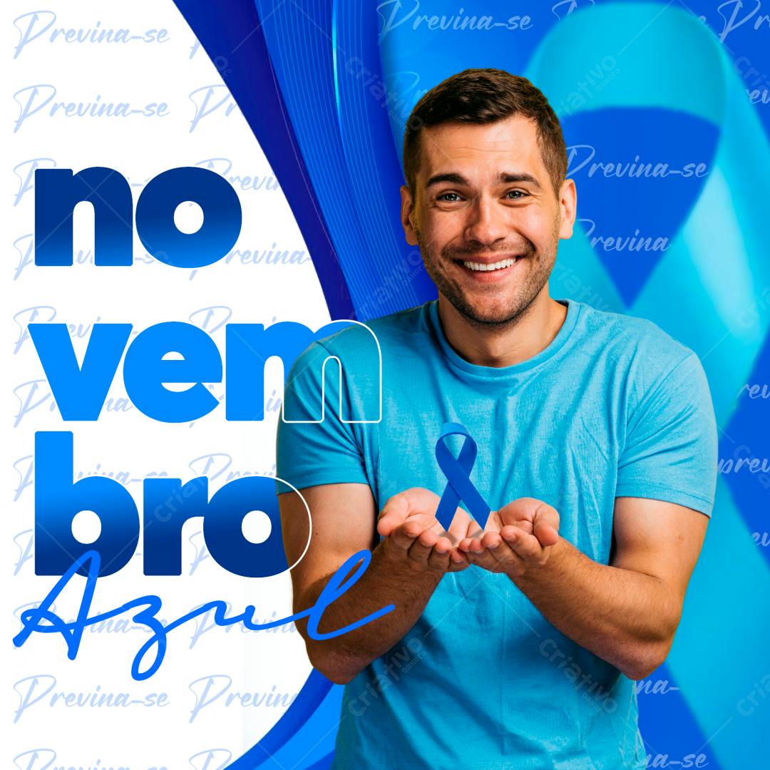 Flyer Novembro Azul PSD Editável