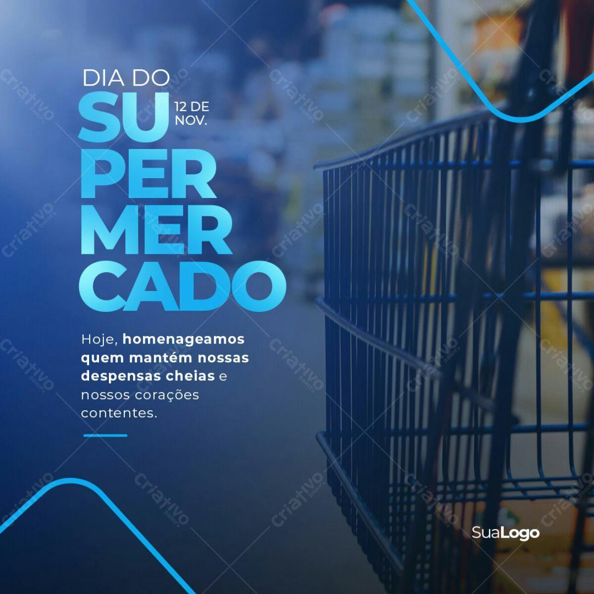 Flyer Dia do Supermercado PSD Editável