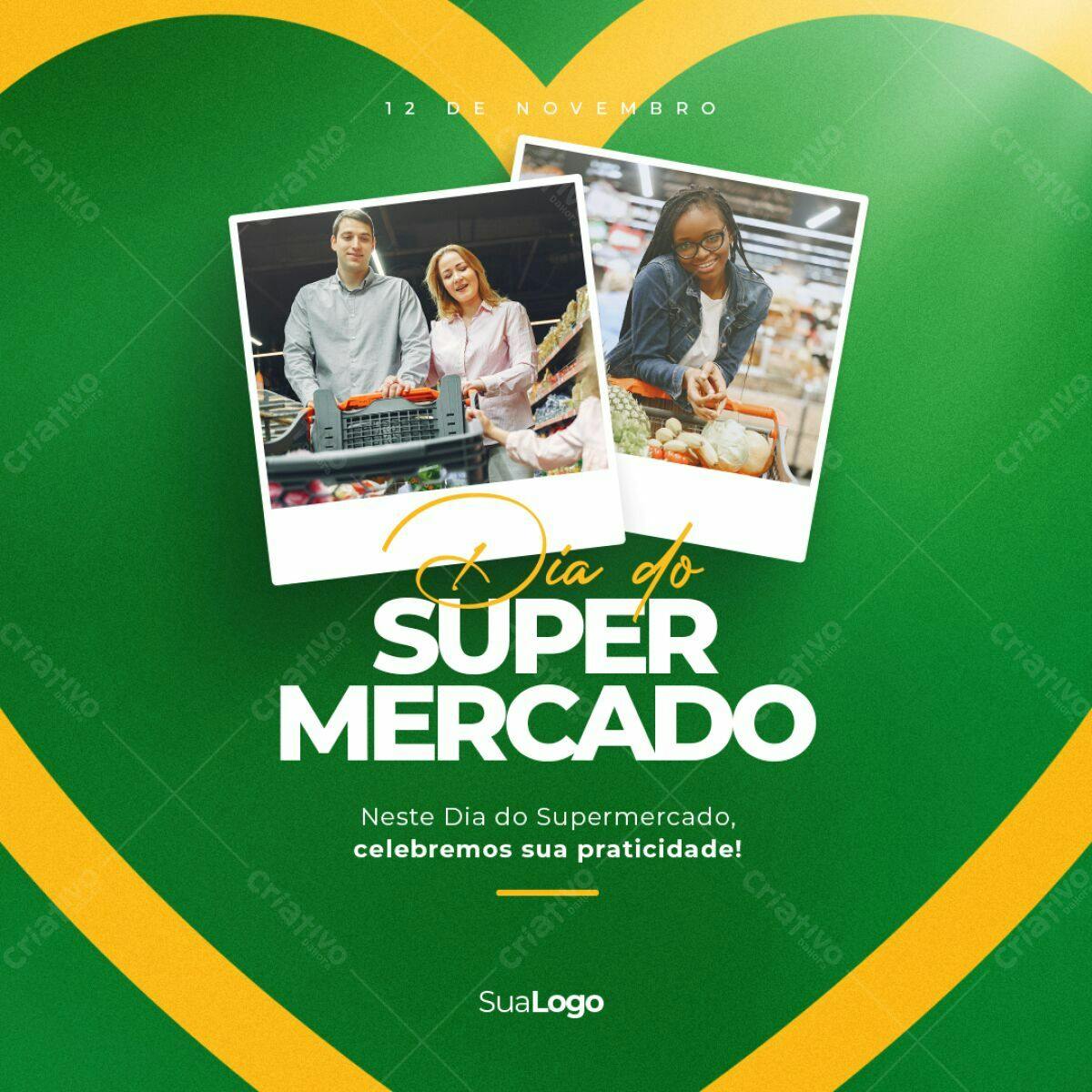 Post para Dia do Supermercado PSD Editável