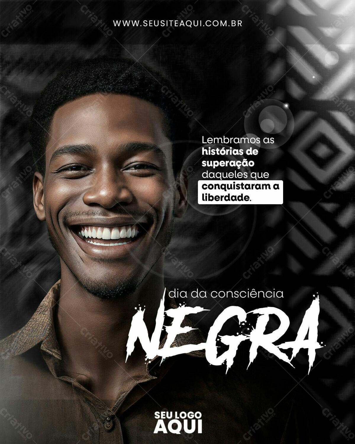 Post para o Dia da Consciência Negra PSD Editável