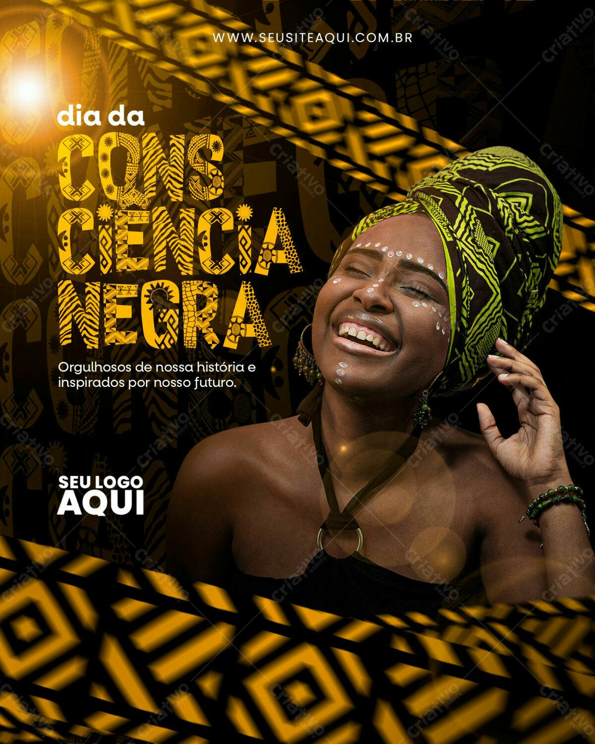Flyer Dia da Consciência Negra PSD Editável