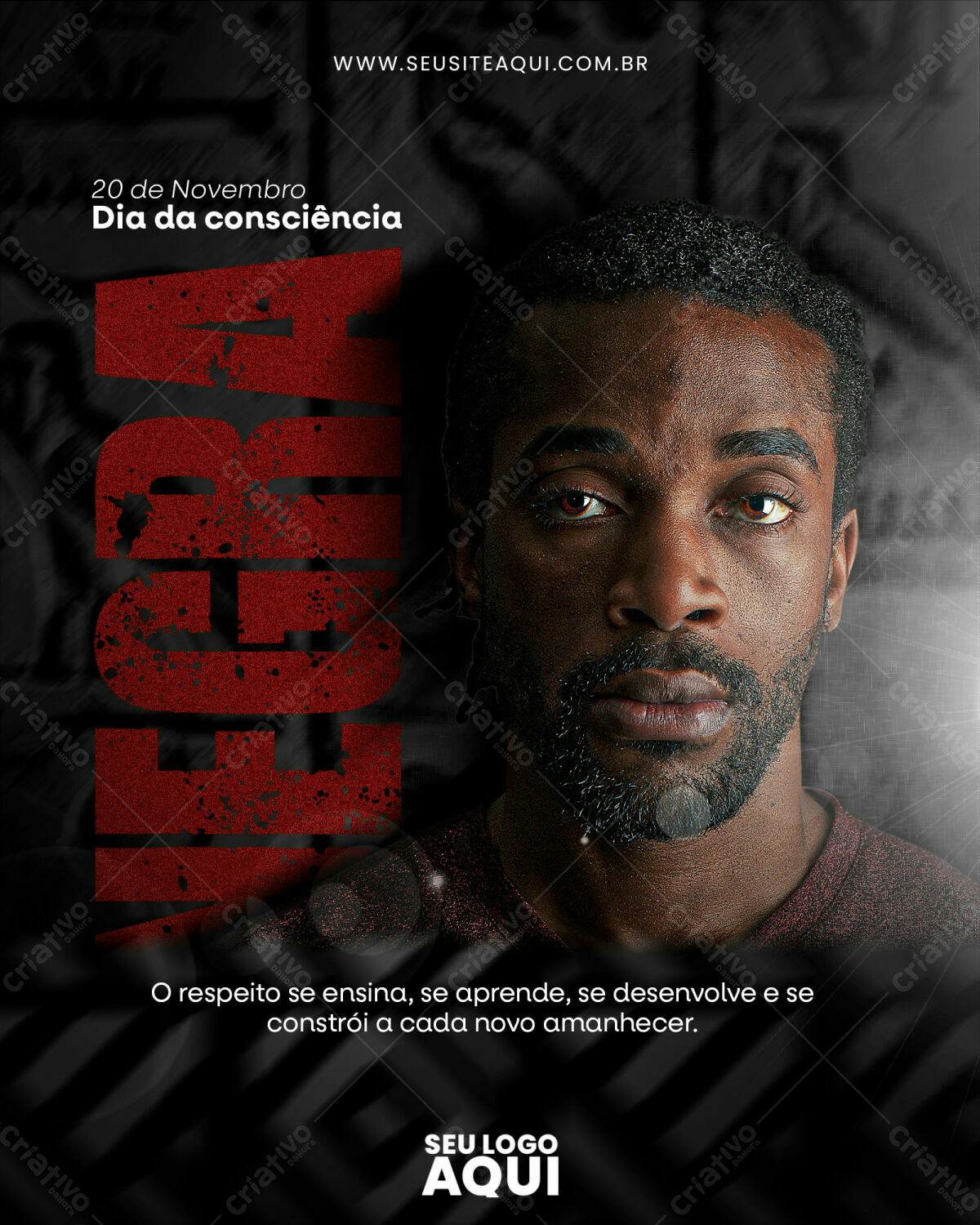 Flyer Dia da Consciência Negra PSD Editável