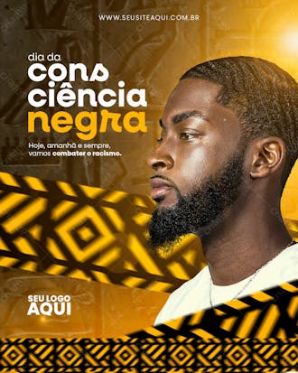 Dia da consciência negra | 20 de novembro | combate ao preconceito | post feed