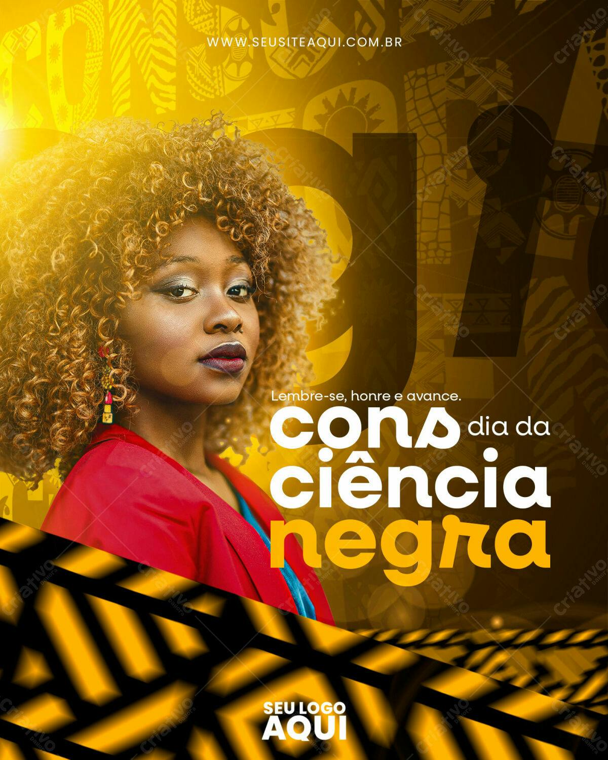 Flyer Dia da Consciência Negra PSD Editável
