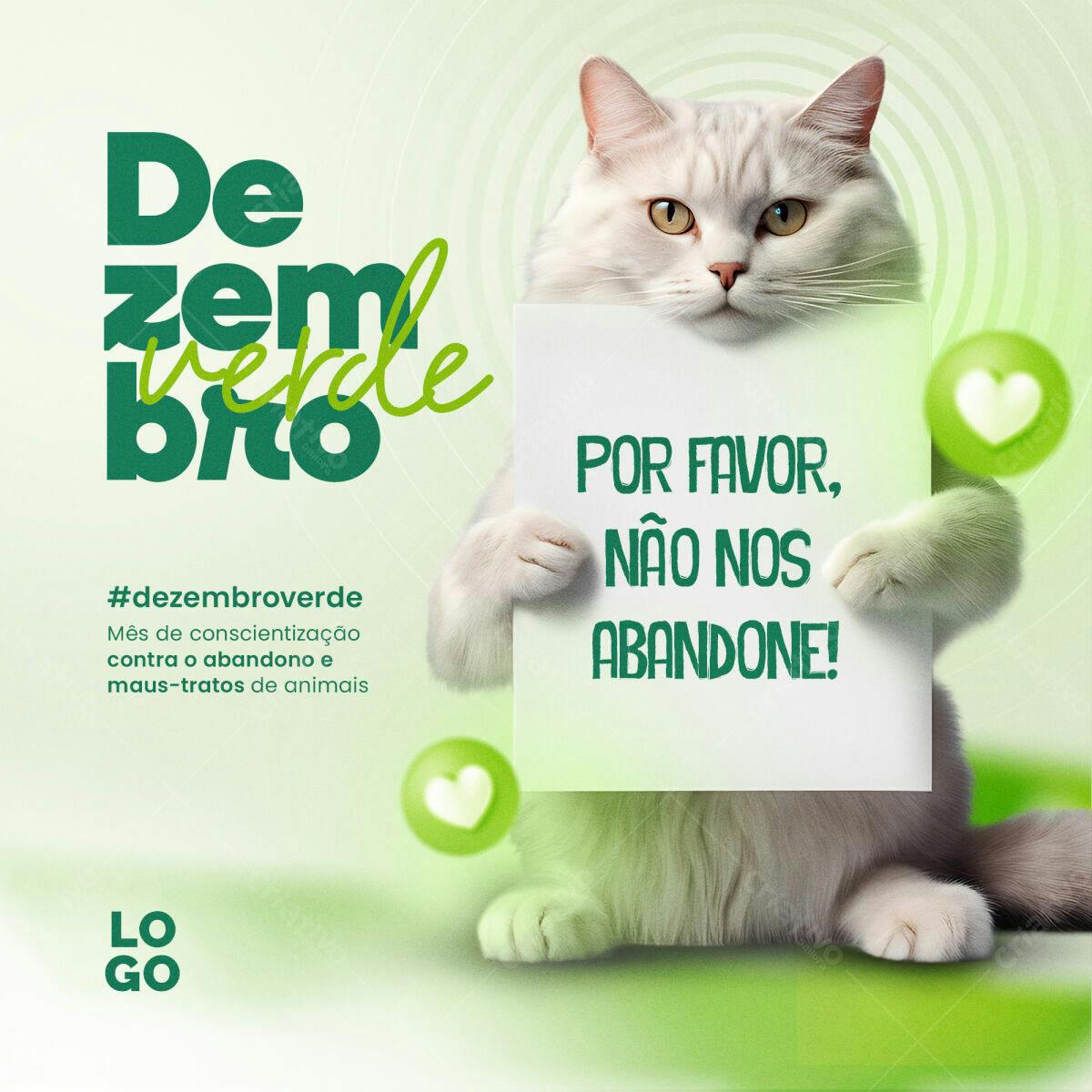 Postagem Dezembro Verde PSD Editável