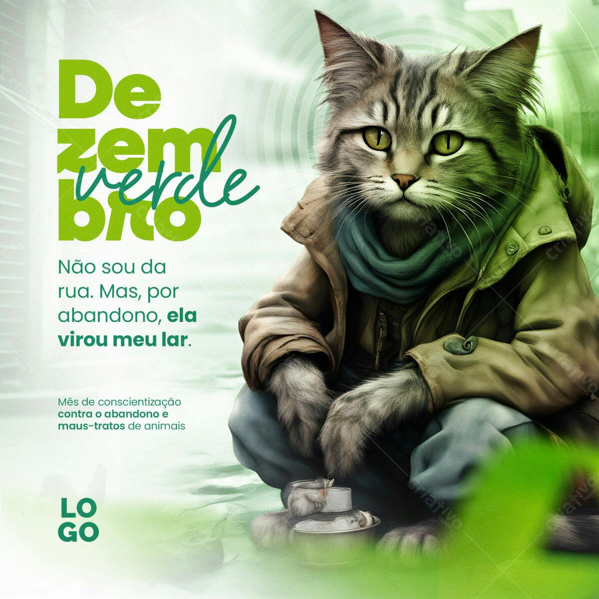 Poster Dia dos Animais PSD Editável