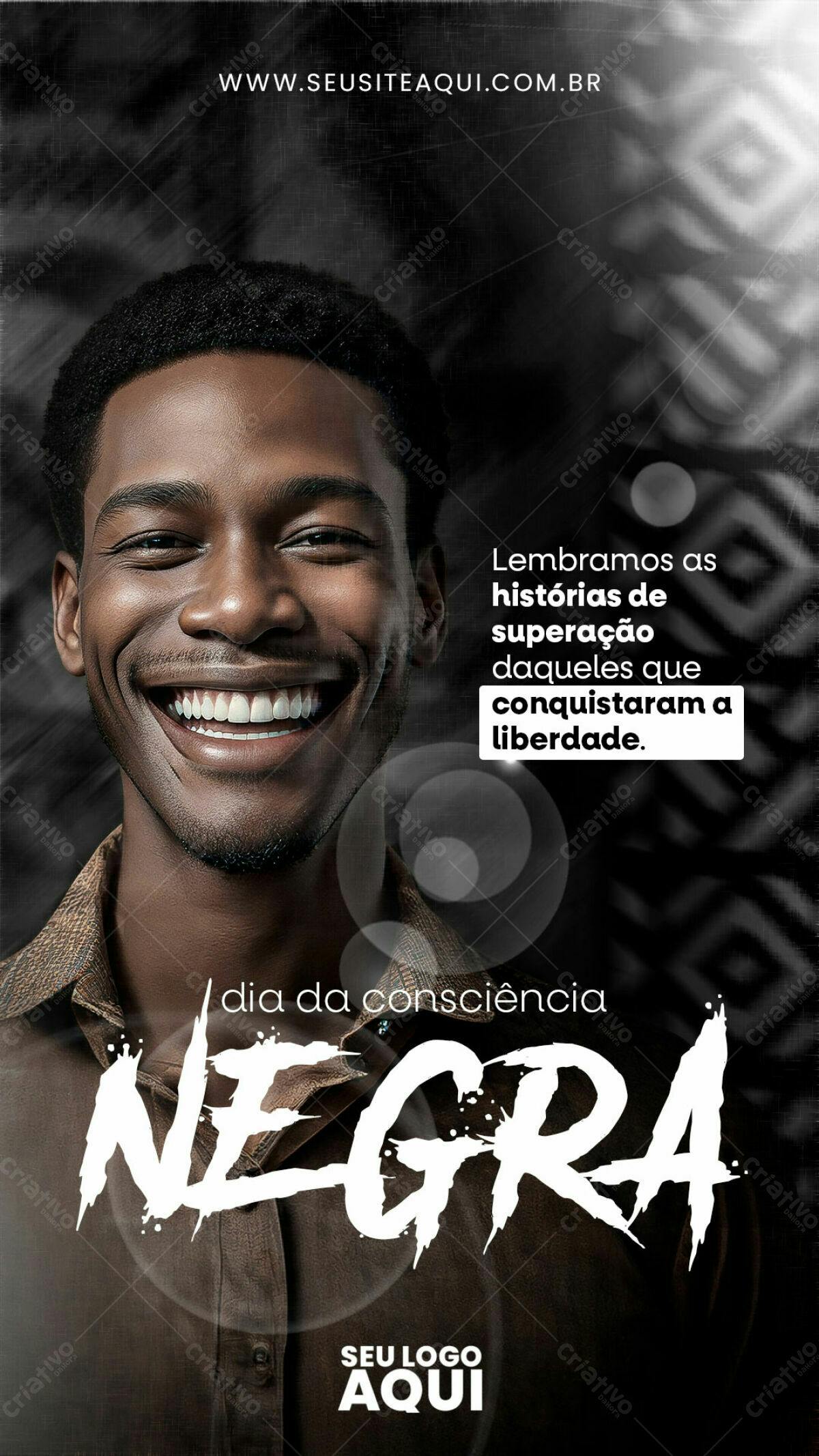 Post para Dia da Consciência Negra PSD Editável
