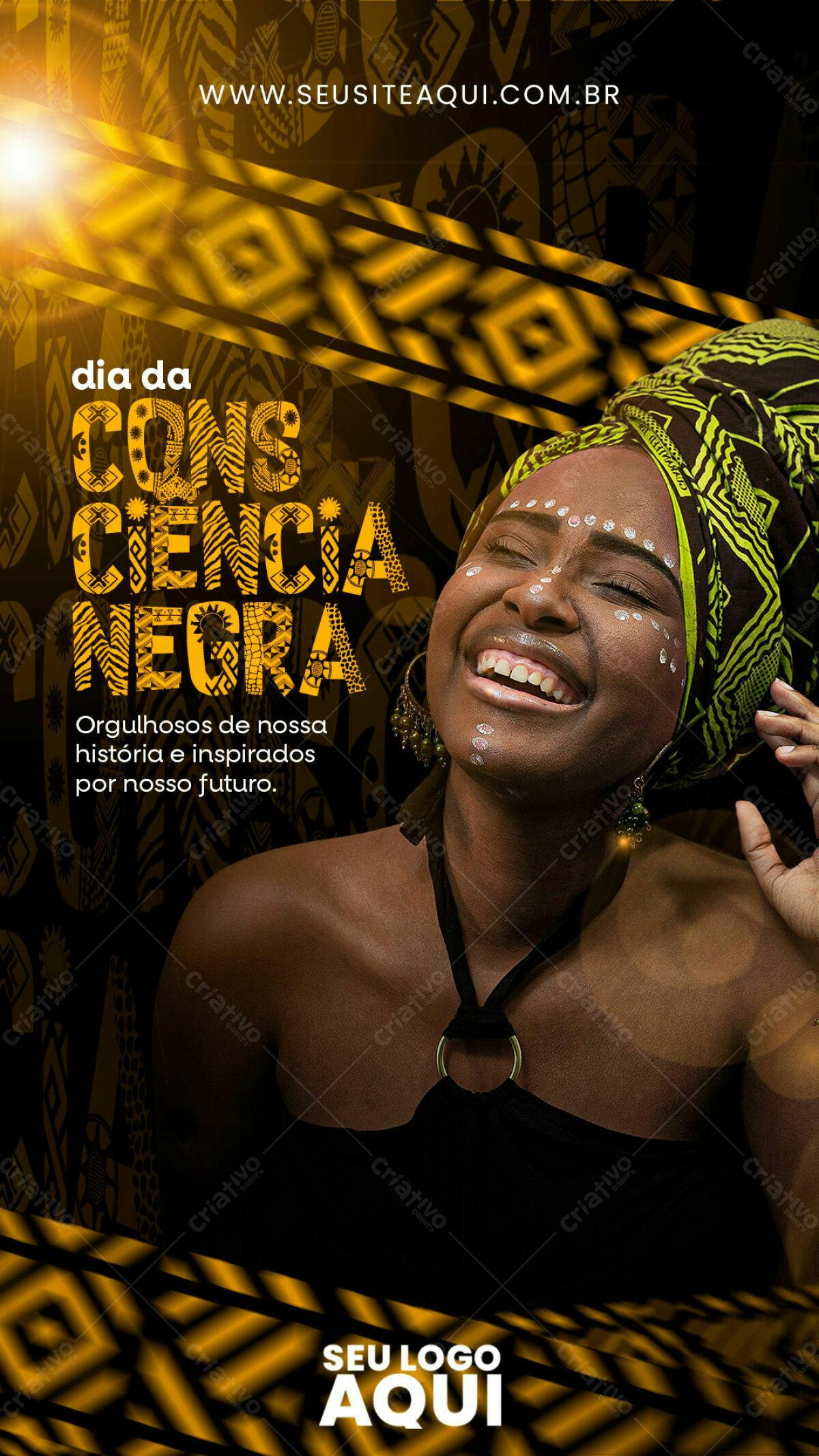 Flyer Dia da Consciência Negra PSD Editável