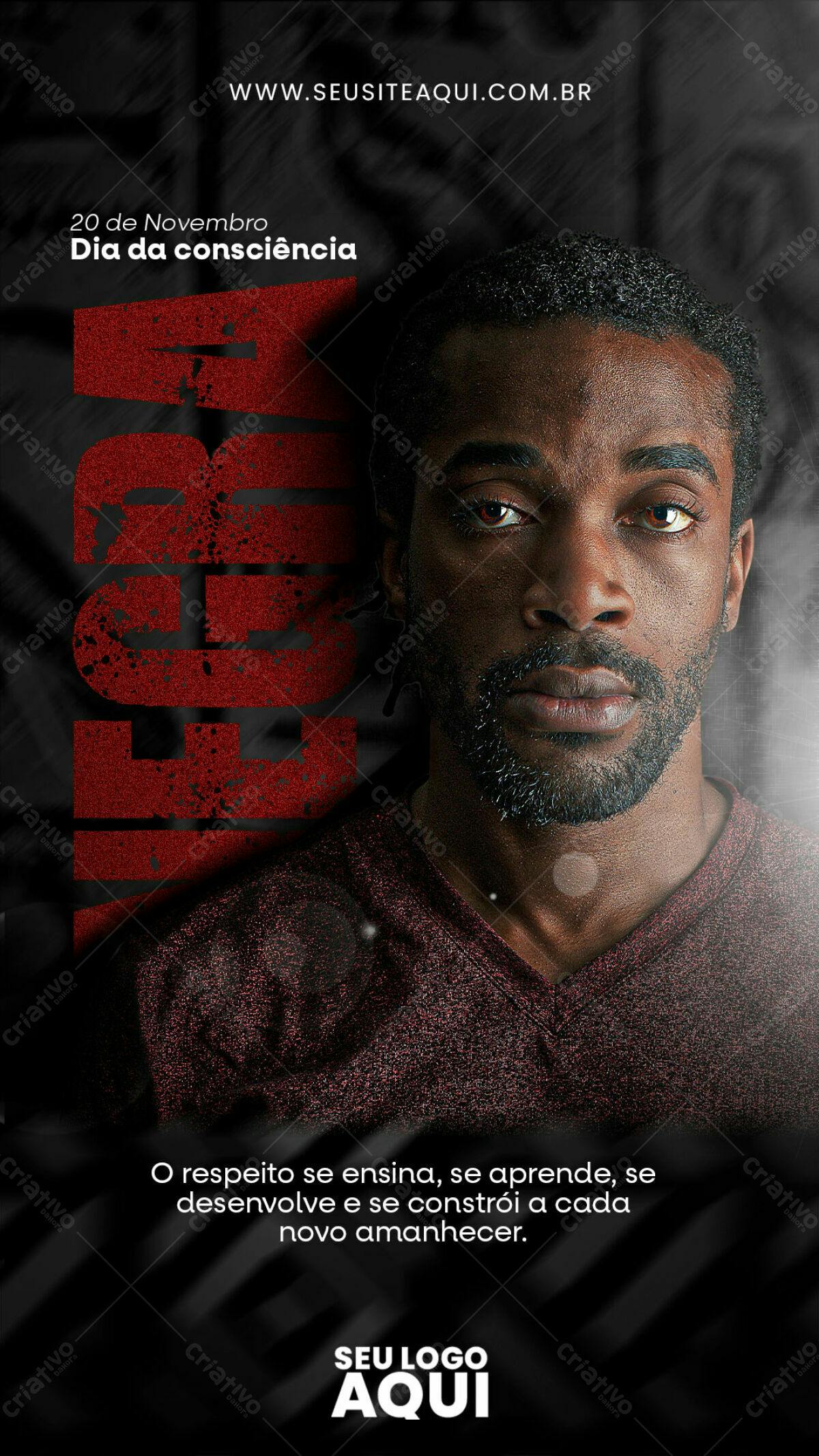 Flyer Dia da Consciência Negra PSD Editável