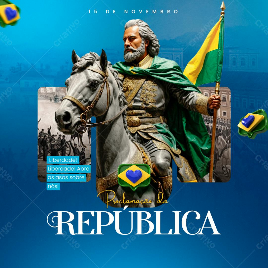Post para o Dia da Proclamação da República PSD Editável