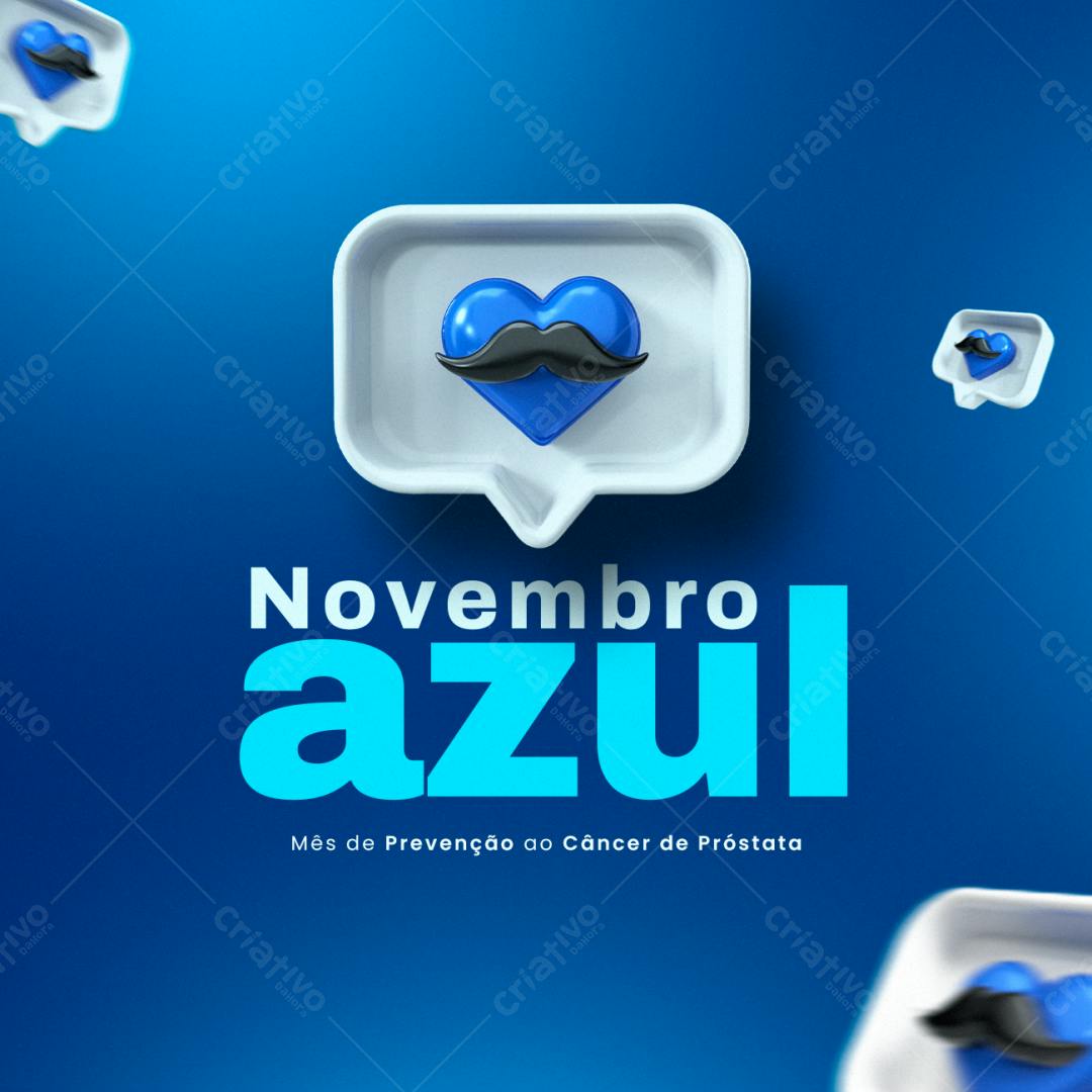 Post para Novembro Azul PSD Editável