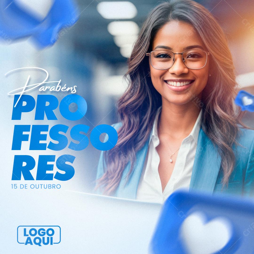 Postagem Dia do Professor PSD Editável