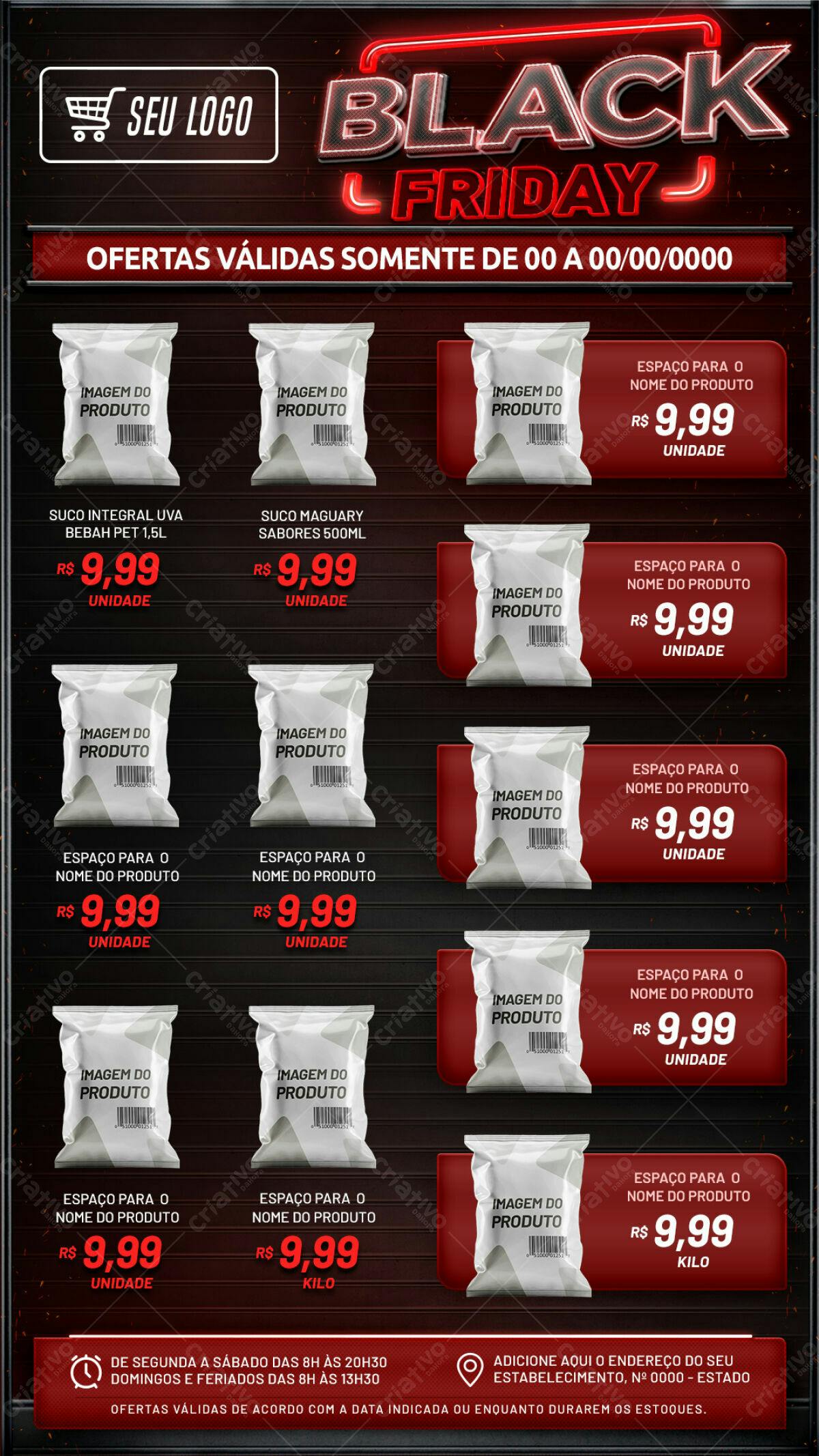Flyer Black Friday PSD Editável