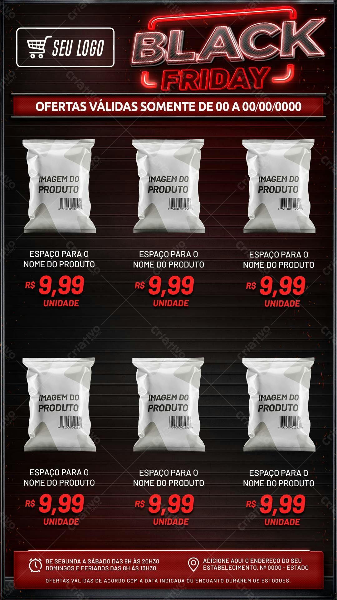 Flyer Black Friday PSD Editável