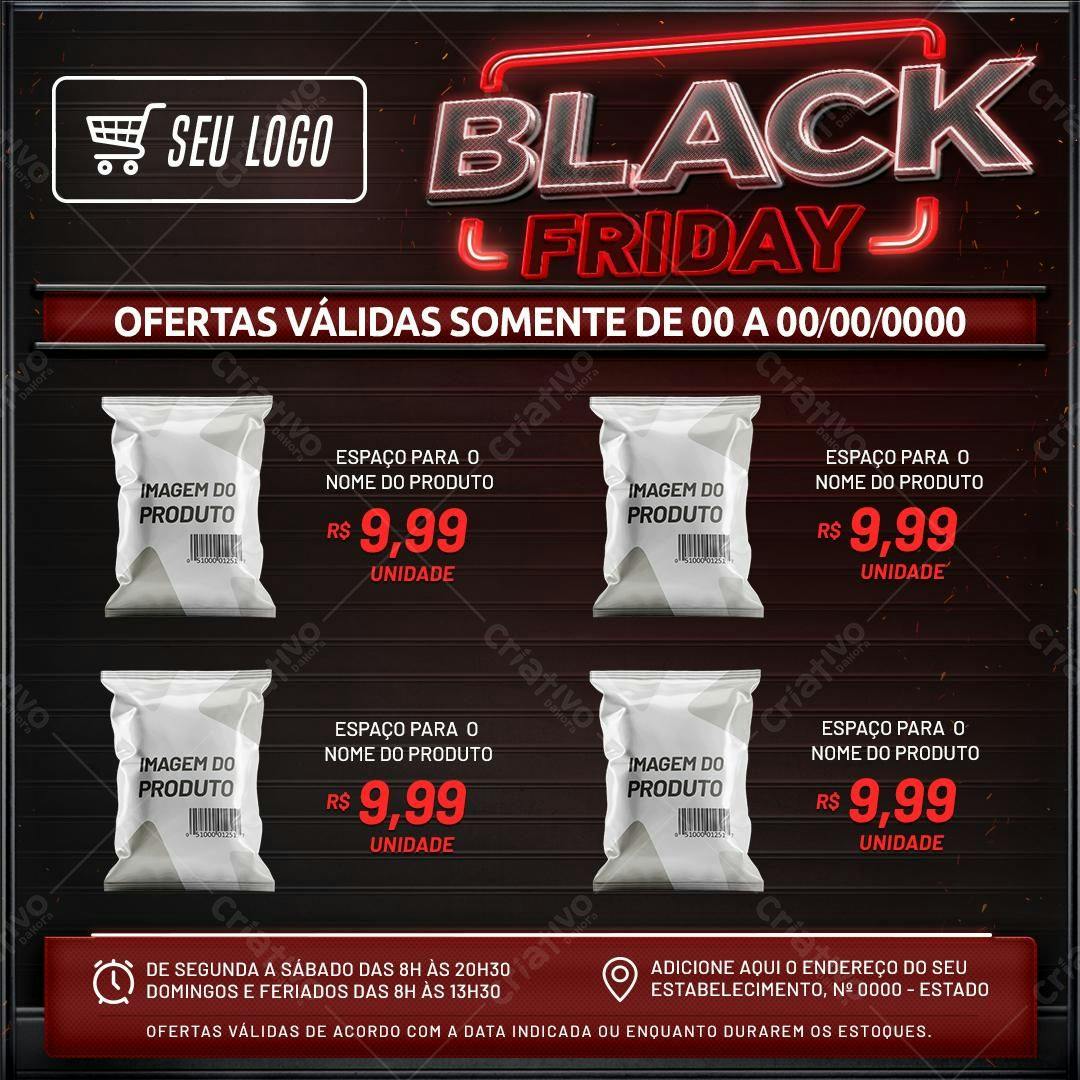 Flyer Black Friday PSD Editável