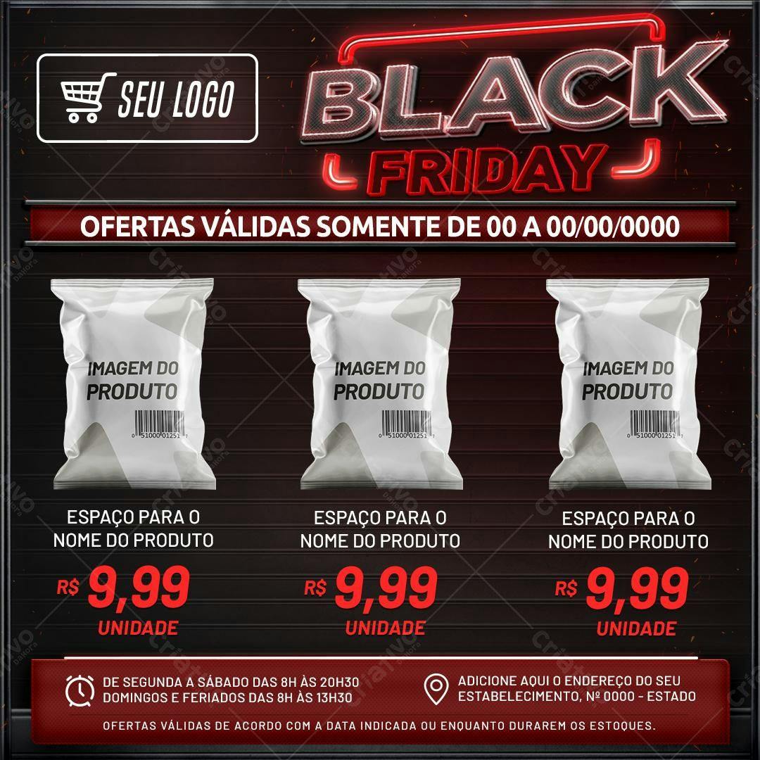 Flyer Black Friday PSD Editável