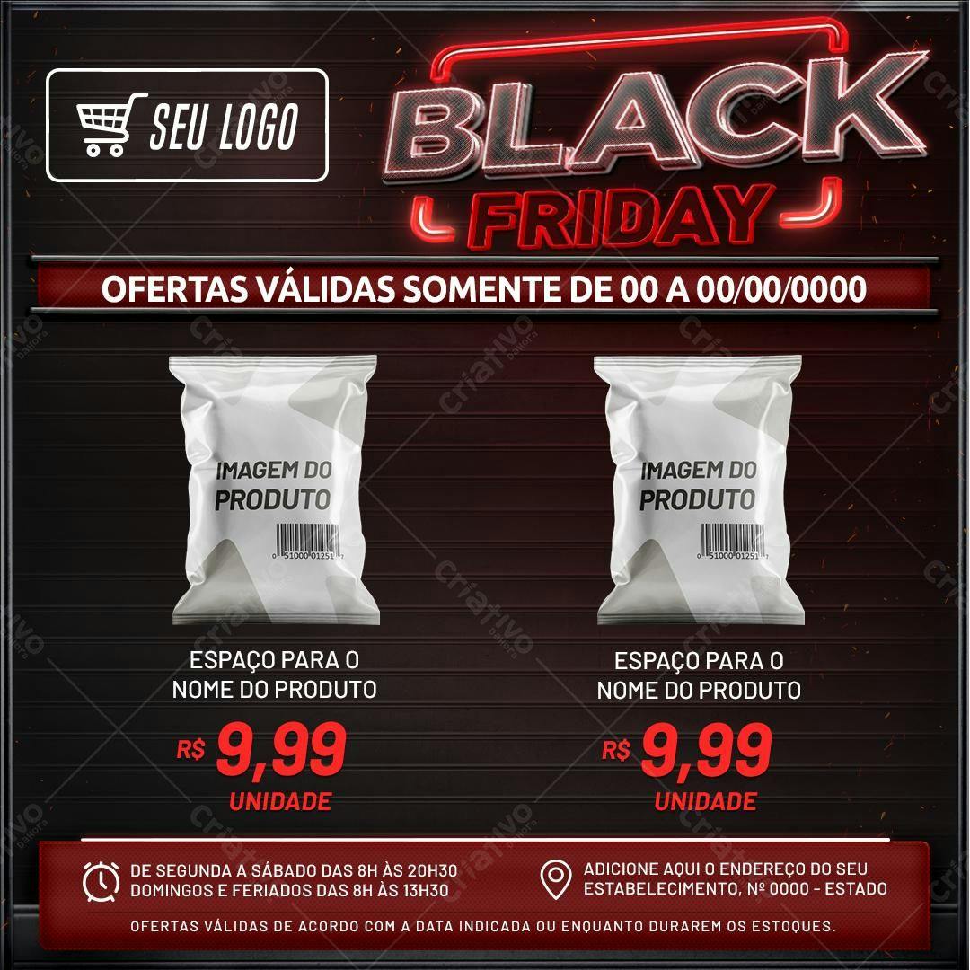 Flyer Black Friday PSD Editável