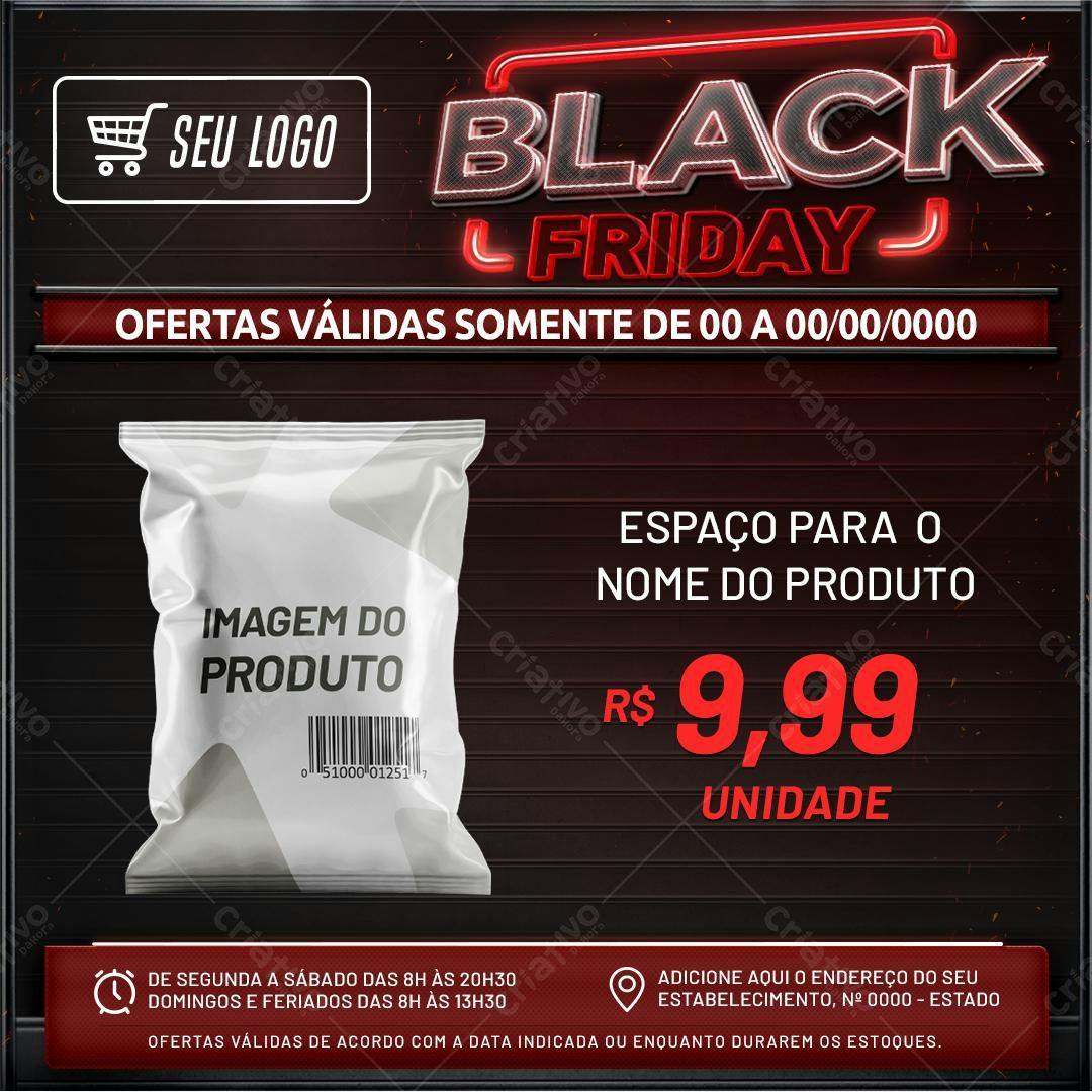 Flyer Black Friday PSD Editável