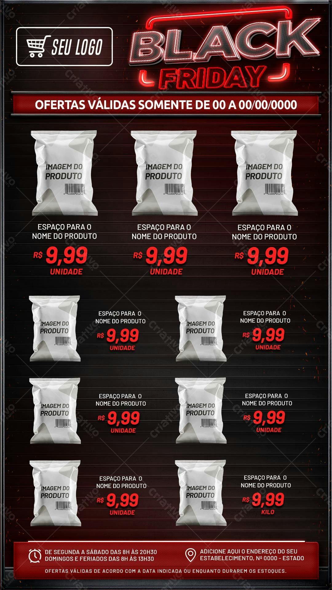 Flyer Black Friday Ofertas PSD Editável