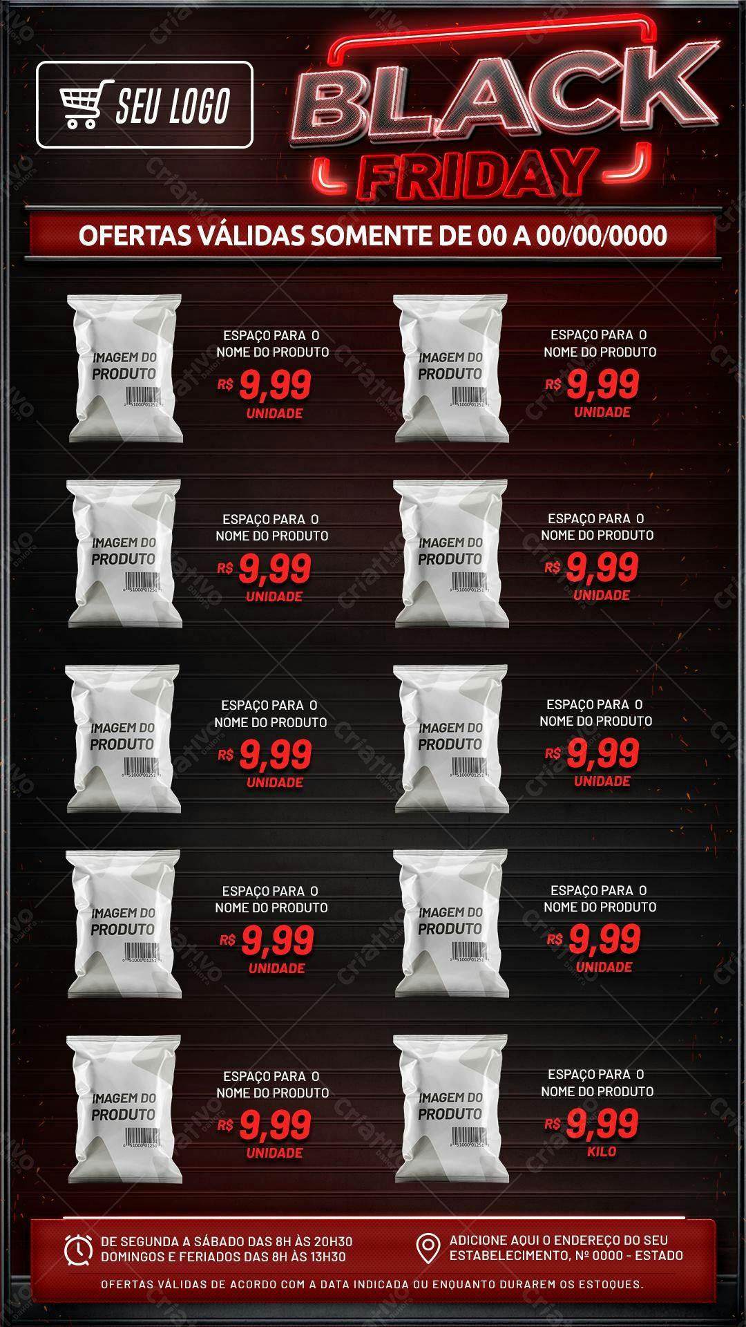 Flyer Black Friday PSD Editável