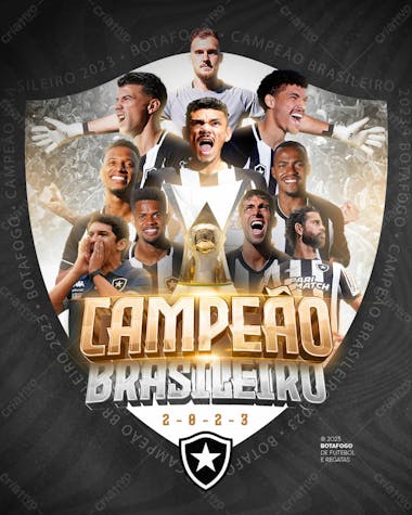 Flyer botafogo campeão brasileiro 2023