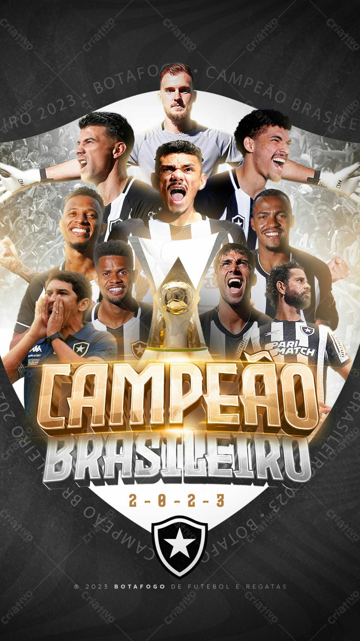 Poster Campeonato Brasileiro Botafogo 2023 PSD Editável