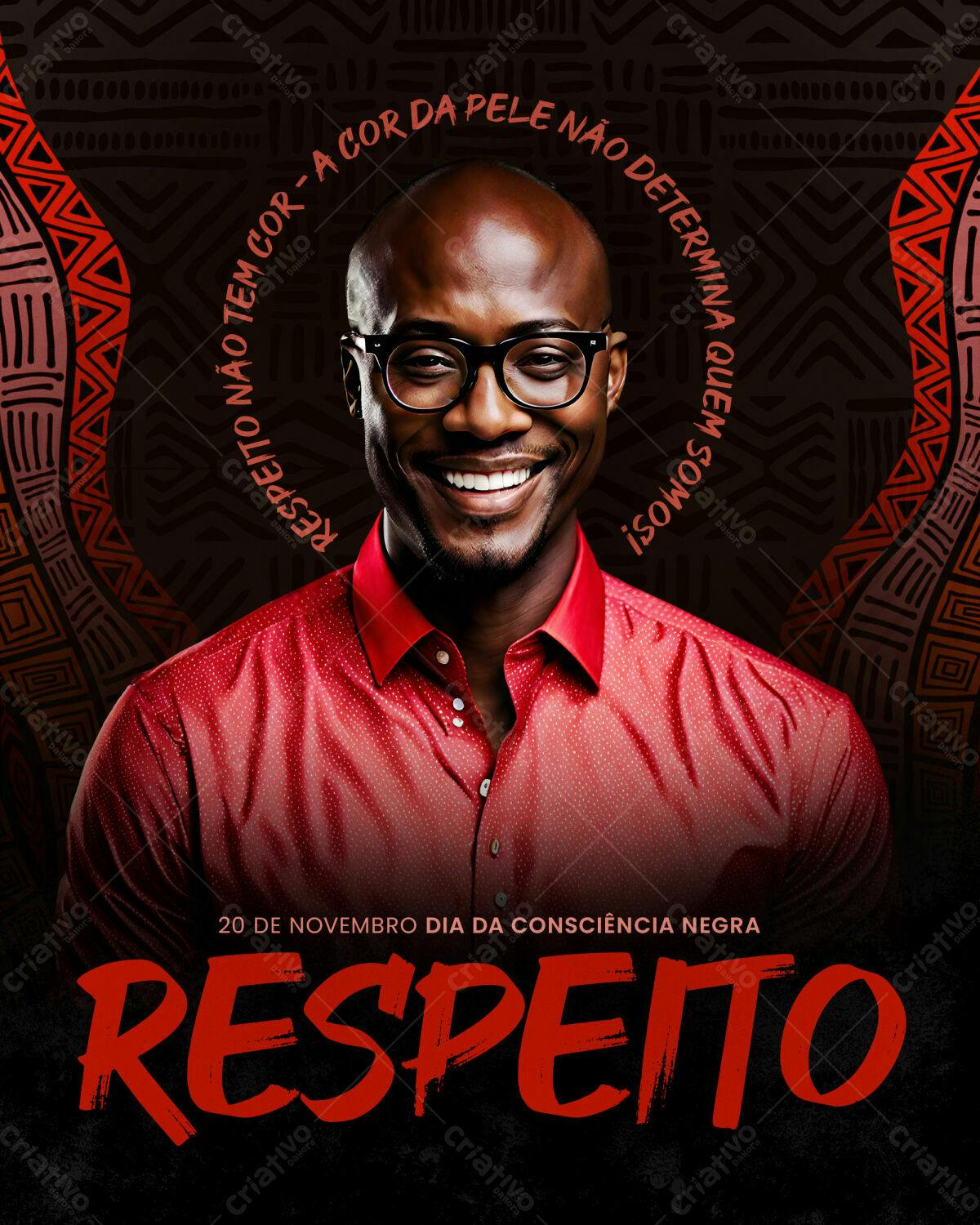 Flyer Dia da Consciência Negra PSD Editável